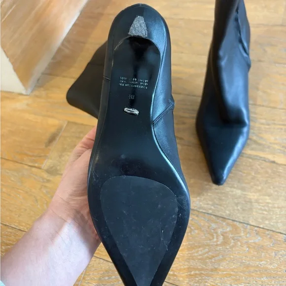 Tony Bianco Black Pointed Bootie - kitten heel - Picture 3 of 3